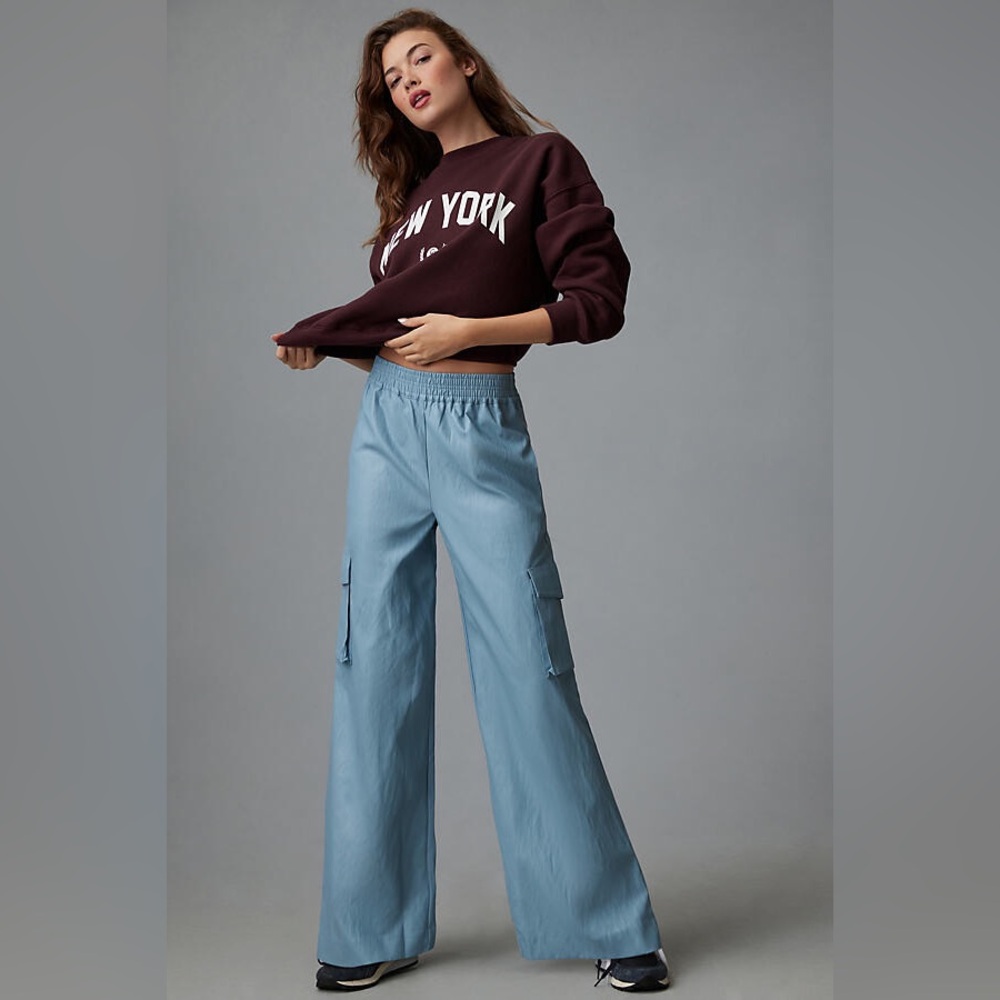 Anthropologie TwentySixHundred Faux Leather Utility Pull On Pants